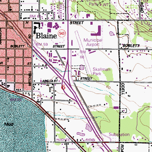 Topographic Map of Skallman Park, WA