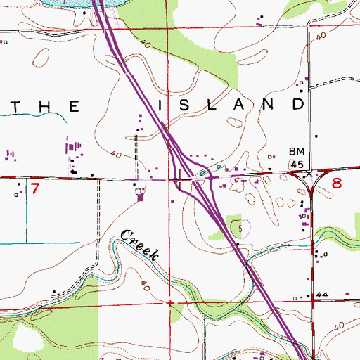 Topographic Map of State Route 530 Interchange, WA