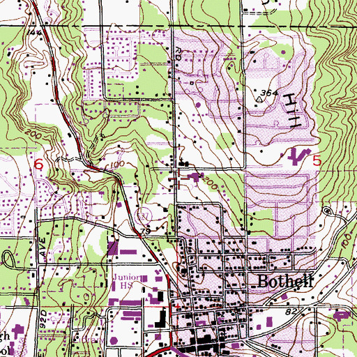 Topographic Map of Saint Brendan Parish School, WA