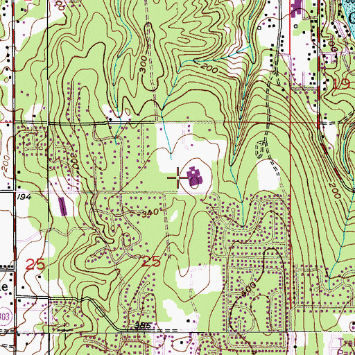 Topographic Map of Esquire Hills Elementary School, WA