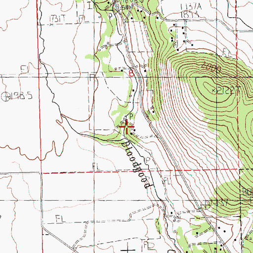 Topographic Map of Goldendale Country Club Golf Course, WA