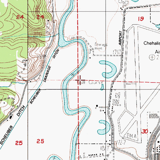 Topographic Map of Riverside Golf Course, WA