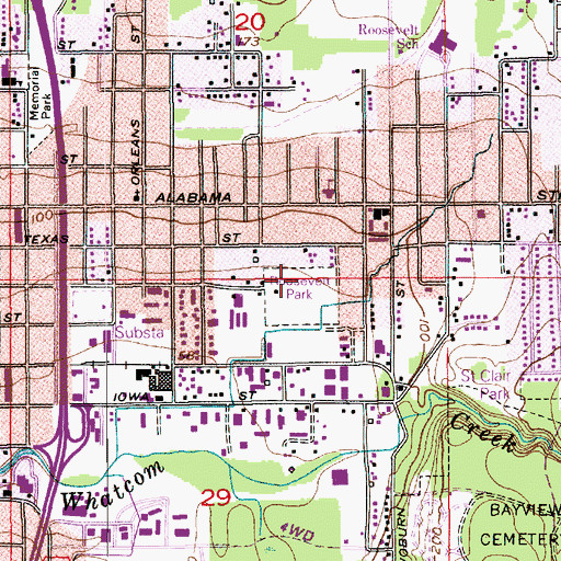 Topographic Map of Roosevelt Field, WA