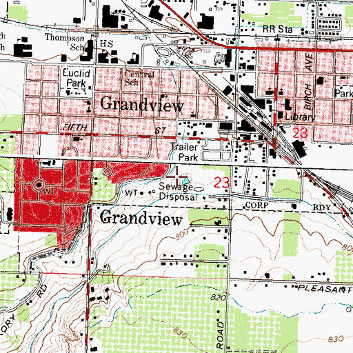 Topographic Map of Stassen Park, WA