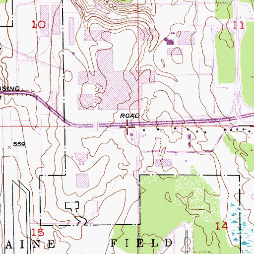 Topographic Map of Airport Road Interchange, WA