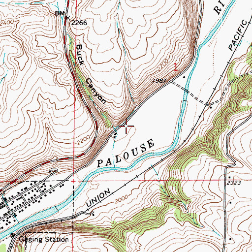 Topographic Map of Colfax Golf and Country Club, WA