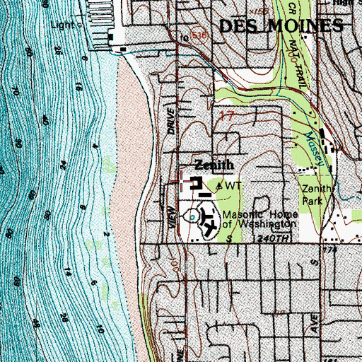Topographic Map of Caldwell Health Center, WA
