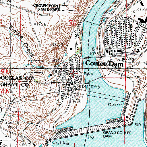 Topographic Map of Douglas Park, WA