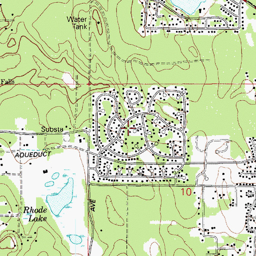 Topographic Map of Rhododendron Park, WA