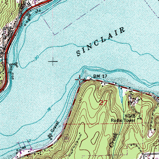 Topographic Map of Ross Point, WA