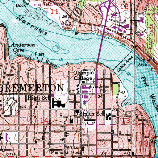 Topographic Map of Roosevelt Field, WA