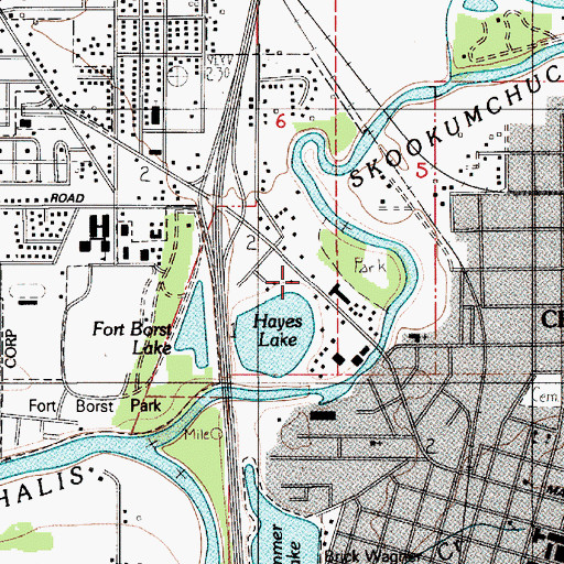 Topographic Map of Riverside Park, WA