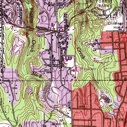 Topographic Map of View Ridge Elementary School, WA