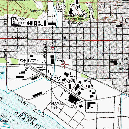 Topographic Map of West End Playfield, WA