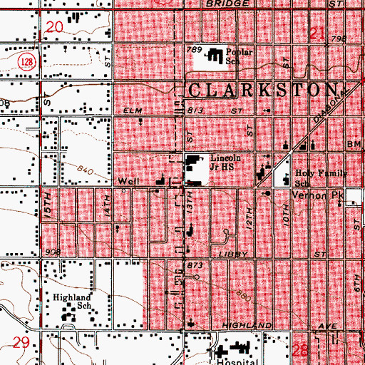 Topographic Map of Educational Opportunity Center, WA