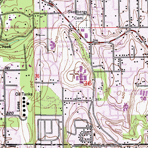 Topographic Map of Woodway Senior High School, WA