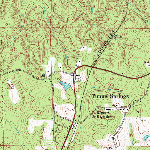 Topographic Map of Philadelphia Baptist Church, AL