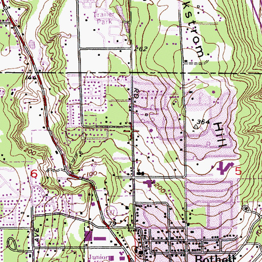 Topographic Map of William Penn Park, WA