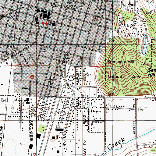 Topographic Map of Washington Elementary School, WA