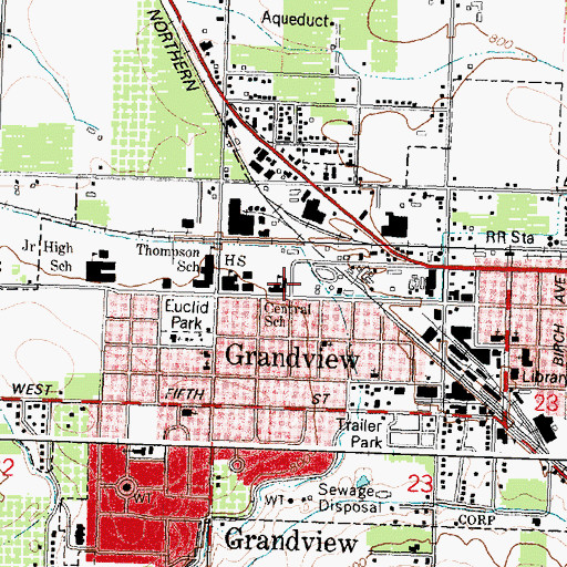 Topographic Map of Westside Park, WA