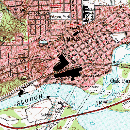 Topographic Map of One Stop Shopping Center, WA