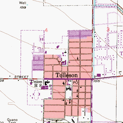 Topographic Map of Tolleson Unit II School, AZ