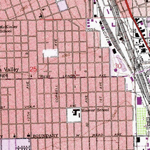 Topographic Map of Southgate Shopping Center, WA