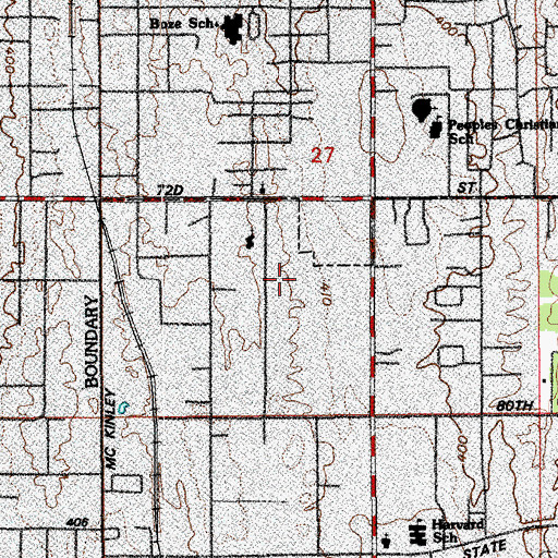 Topographic Map of Tahoma Vista, WA