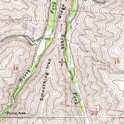 Topographic Map of Asotin State Wildlife Recreation Area, WA