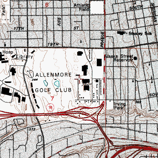 Topographic Map of Tacoma Center at Allenmore, WA