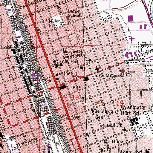 Topographic Map of Yakima Mall, WA