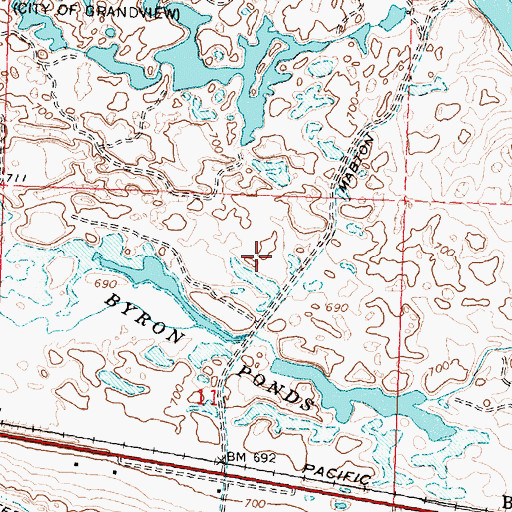 Topographic Map of Sunnyside Wildlife Recreation Area, WA