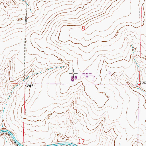 Topographic Map of Warden Hutterian Brethren, WA