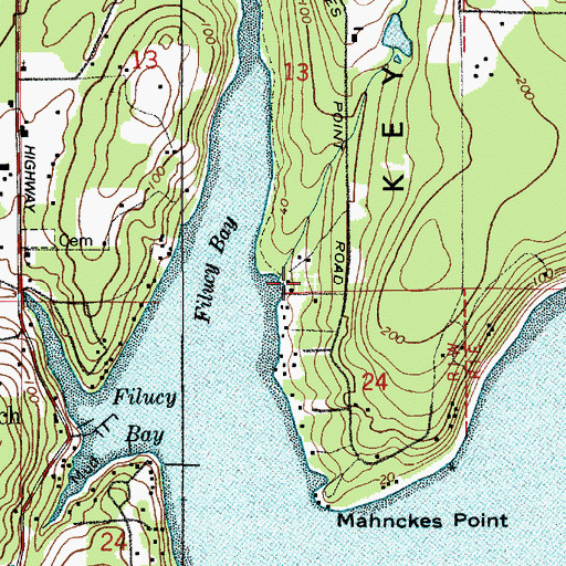 Topographic Map of Tiye Point, WA