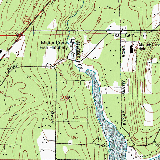 Topographic Map of Elgin, WA