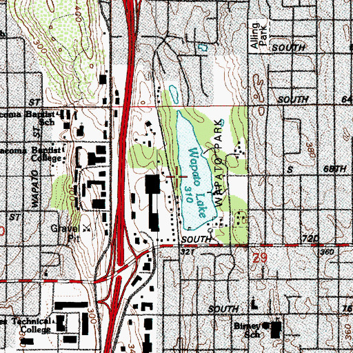 Topographic Map of Little Wapato Lake, WA