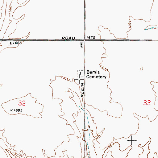 Topographic Map of Bemis, WA