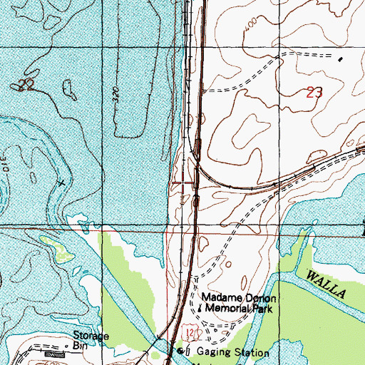 Topographic Map of Hunt, WA