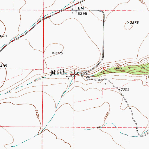 Topographic Map of Theon (historical), WA