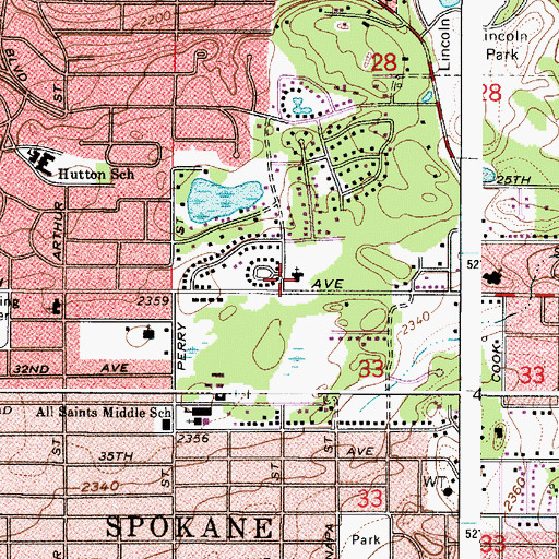 Topographic Map of The Church of Jesus Christ of Latter Day Saints, WA