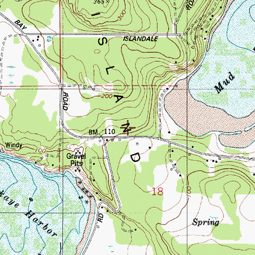 Topographic Map of Islandale, WA