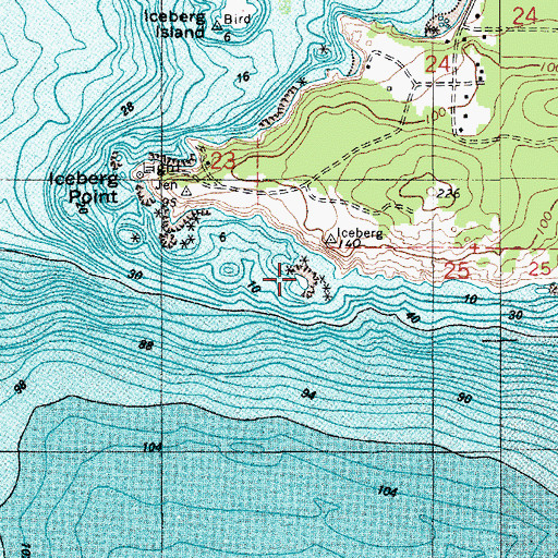 Topographic Map of Iowa Rock, WA