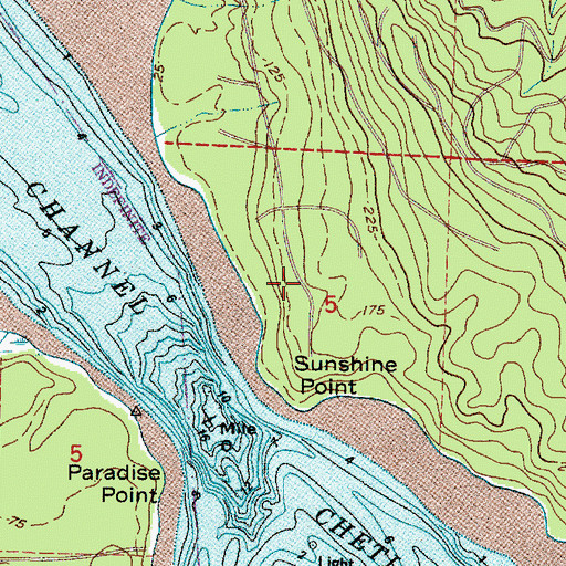 Topographic Map of Sunshine, WA