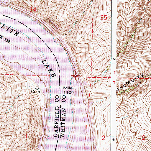 Topographic Map of Interior, WA