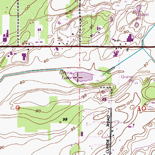 Topographic Map of Green Lake, WA