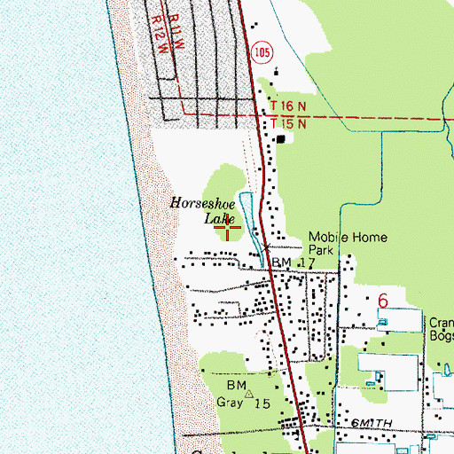 Topographic Map of Horseshoe Lake, WA