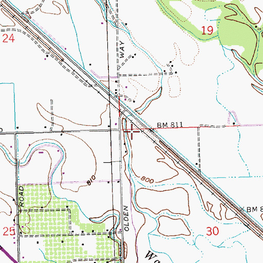 Topographic Map of Monte, WA