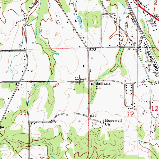 Topographic Map of Samaria Cemetery, AL