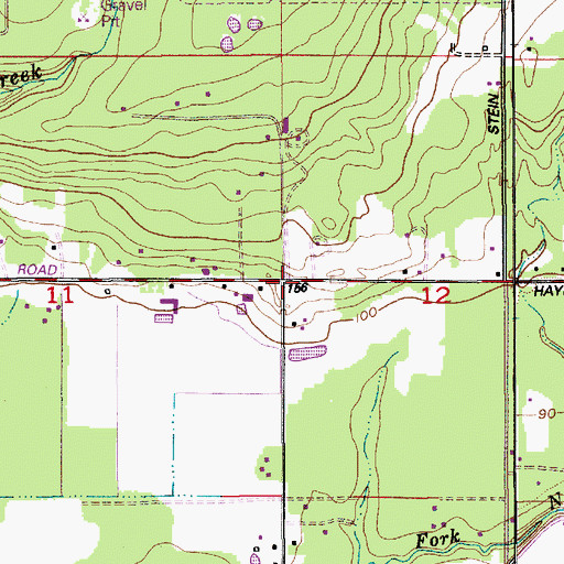 Topographic Map of Haynie, WA