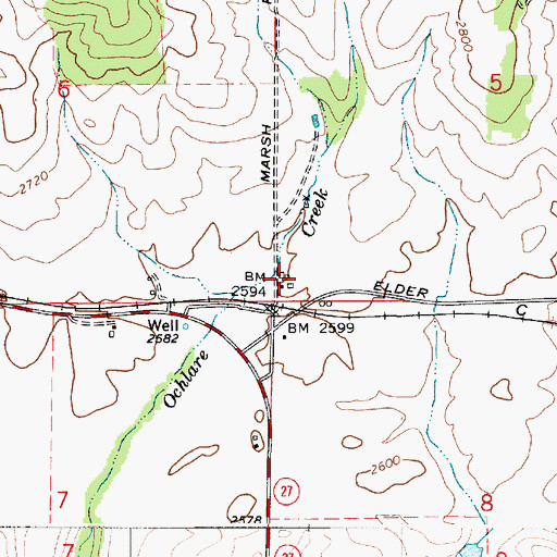 Topographic Map of Lockwood, WA